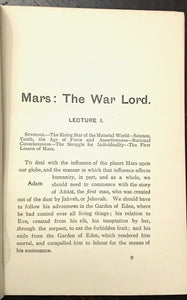 MARS: THE WAR LORD - Alan Leo, 1st Ed, 1915 - ASTROLOGY ZODIAC DIVINATION FATE