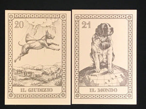 I CANI DEL MONDO (WORLD DOGS) TAROT - MENEGAZZI, LIMITED ED 737/2000 MINT, 1991