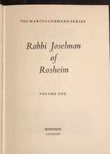 RABBI JOSELMAN OF ROSHEIM, Marcus Lehmann 1st/1st 1974 HC/DJ 2 Vol. Set