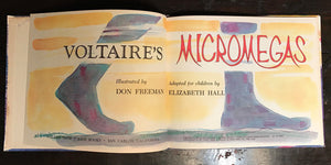 VOLTAIRE'S MICROMEGAS ~ DON FREEMAN Illustrator, E. HALL ~ 1st/1st 1967 HC/DJ