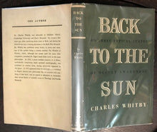 BACK TO THE SUN: OCCULT AWARENESS - Whitby, 1st 1949 PSYCHIC OCCULT CULTS DIVINE