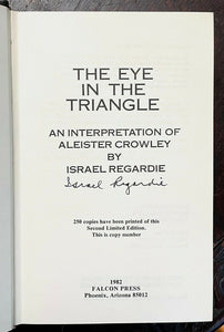 EYE IN THE TRIANGLE - ISRAEL REGARDIE, 1982 - ALEISTER CROWLEY, THELEMA - SIGNED