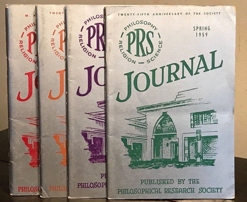MANLY P. HALL, PHILOSOPHICAL RESEARCH SOCIETY JOURNAL - Full Year, 4 Issues 1959