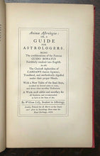 ASTROLOGER'S GUIDE / Anima Astrologiae - 1st 1886 - PROPHECY OCCULT ASTROLOGY