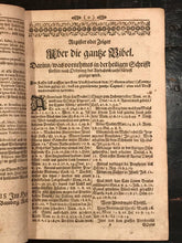 1703 - KASPAR ULENBERG (1549-1617) SACRA BIBLIA, SACRED BIBLE, Anti-Reformation