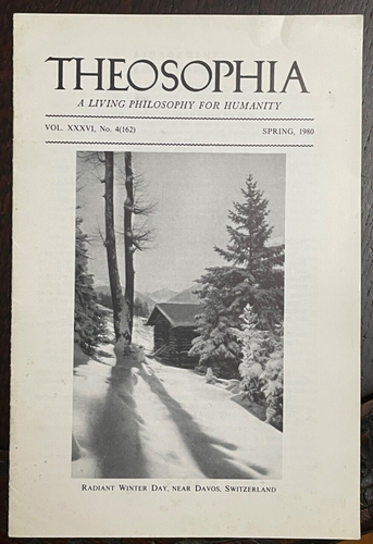 THEOSOPHIA MAGAZINE, Spring 1980 - THEOSOPHICAL Journal, HUMANITY SOUL PATH