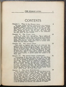 HUMAN AURA - Swami Panchadasi (William Walker Atkinson), 1st 1915 OCCULT ASTRAL