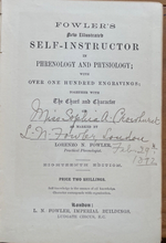 SIGNED - FOWLER'S SELF-INSTRUCTOR IN PHRENOLOGY - L.N. Fowler 1891 - OCCULT