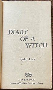 DIARY OF A WITCH - Sybil Leek, 1969 - WICCA WITCHCRAFT MAGICK DIVINATION