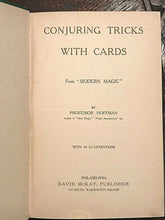 CONJURING TRICKS WITH CARDS (FROM "MODERN MAGIC") - Hoffmann Magic Tricks - 1934
