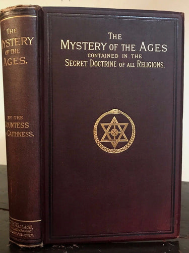 MYSTERY OF THE AGES: SECRET DOCTRINE OF ALL RELIGIONS - SINCLAIR 1st 1887 SCARCE