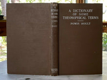 DICTIONARY OF SOME THEOSOPHICAL TERMS - 1st 1910 OCCULT RELIGIONS DEFINITIONS