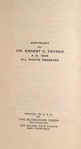 THE CALL OF THE SOUL - Feyrer, 1926 - PSYCHIC, TELEPATHY, SPIRITISM, PROPHECY