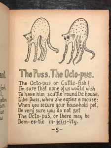 1908 - ANIMAL ANALOGUES: THE PUSS & THE OCTO-PUS; Whimsical Children's Rhymes