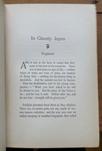 IN GHOSTLY JAPAN - Hearn, 1st 1899 - ASIAN FOLKLORE MYTHS GHOSTS DEMONS OCCULT