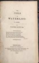 Sir Walter Scott, THE FIELD OF WATERLOO and HALIDON HILL ~ 1st/1st, 1815, 1822