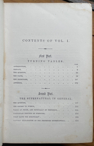 TREATISE ON TURNING TABLES - Gasparin, 1st 1857 - OCCULT SUPERNATURAL SPIRITS