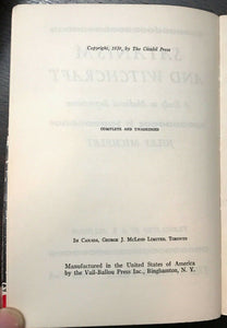 SATANISM AND WITCHCRAFT MEDIEVAL SUPERSTITION - Michelet, 1939 WITCH DEVIL DEMON