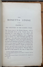 BOOKS ON EGYPT AND CHALDAEA: THE ROSETTA STONE - Budge, 1st 1904 - ANCIENT EGYPT