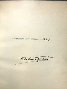 DIGRESSIONS OF V. - 1st Ltd Ed, 1910 - 2 Vols SIGNED, SYMBOLIST ART Elihu Vedder