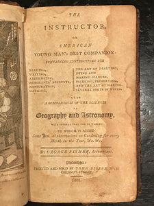 1801 INSTRUCTOR OR A YOUNG MAN'S BEST COMPANION - Fisher SCIENCE MATH ACCOUNTING