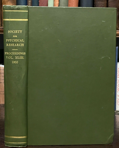 1935 SOCIETY FOR PSYCHICAL RESEARCH - OCCULT SPIRITS MEDIUMS TELEPATHY ESP