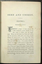 SEEN AND UNSEEN: A NOVEL - Algatchie, 1876 OCCULT MEDIUM SPIRITUALIST LITERATURE