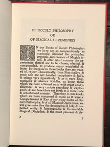 AGRIPPA: OCCULT PHILOSOPHY BOOK FOUR. MAGICAL CEREMONIES. 1985, Heptangle Books