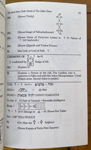 SECRET INNER ORDER RITUALS OF THE GOLDEN DAWN - 1st 1988 REGARDIE OCCULT QABALAH