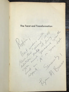SIGNED - THE TAROT AND TRANSFORMATION - LYNN BUESS, 1st/1st 1973 - TAROT WICCA