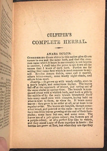 CULPEPER - THE BRITISH HERBAL & FAMILY PHYSICIAN - 1860 (w/ Publisher Misprint)