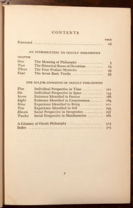 OCCULT PHILOSOPHY - Marc Edmund Jones, 1947 - OCCULTISM MYSTERIES - SIGNED