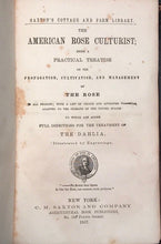 1857 - THE AMERICAN ROSE CULTURIST - SAXTON'S COTTAGE & FARM LIBRARY - FLOWERS