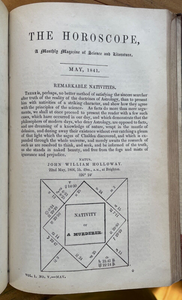 ZADKIEL - THE HOROSCOPE: A MONTHLY MAGAZINE - 1st 1841 - ASTROLOGY, PHRENOLOGY