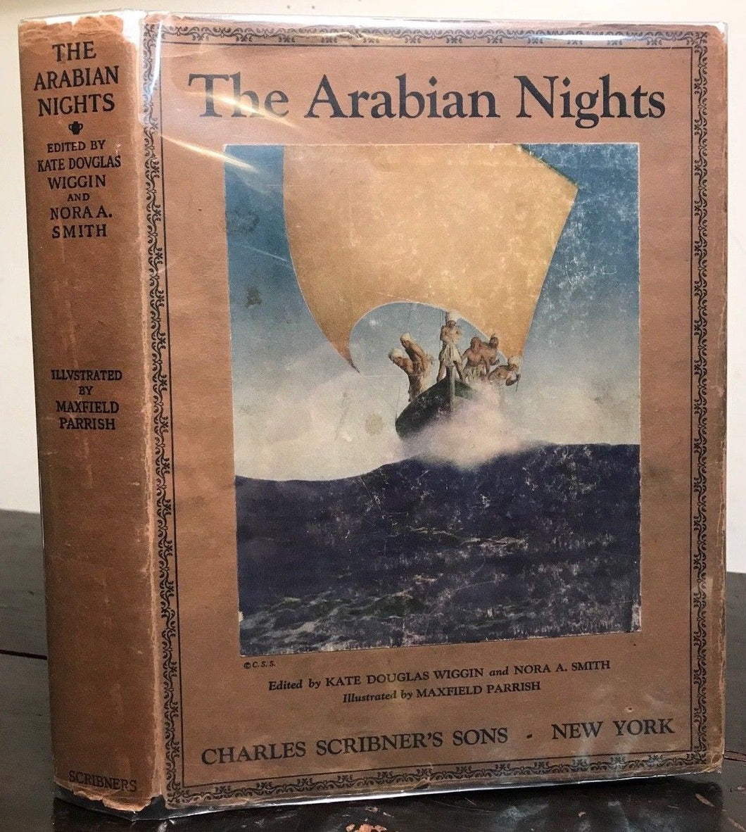 MAXFIELD PARRISH - THE ARABIAN NIGHTS - Kate Wiggin, 1925 HC/DJ - SCARCE DJ