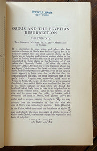 OSIRIS AND THE EGYPTIAN RESURRECTION - Budge, 1st 1911 - ANCIENT DEATH AFTERLIFE