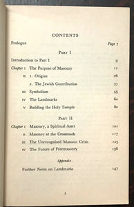 THE SPIRIT OF MASONRY - Bailey, 1979 FREEMASONRY SECRET SOCIETY SYMBOLS MASONIC