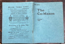 THE CO=MASON Journal - 1st, Oct 1924 - MEN WOMEN FREEMASONRY MASONIC MYSTERIES