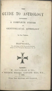 1905 RAPHAEL'S GUIDE TO ASTROLOGY - DIVINATION FATE FORTUNETELLING ZODIAC OCCULT