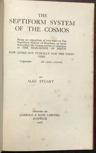 THE SEPTIFORM SYSTEM OF THE COSMOS - Alec Stuart, 1928 ASTROLOGY OCCULT STARS