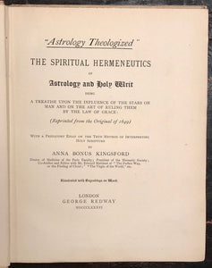 1886 - ASTROLOGY THEOLOGIZED - Anna B. Kingsford, 1st/1st - Astrology & Religion