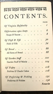WILLIAMSBURG ART OF COOKERY - Bullock, 1938 ANTIQUE VIRGINIA RECIPES COOKING