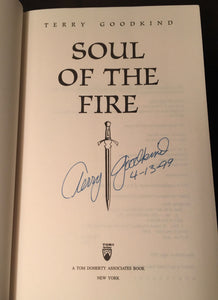 SOUL OF THE FIRE, Terry Goodkind 1st/1st 1999 HC/DJ Excellent Condition, SIGNED
