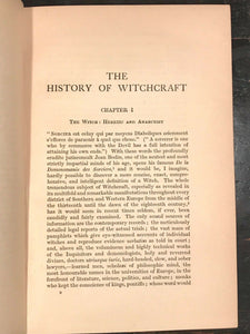 THE HISTORY OF WITCHCRAFT AND DEMONOLOGY, M. SUMMERS 1st 1926 - WITCHES DEMONS