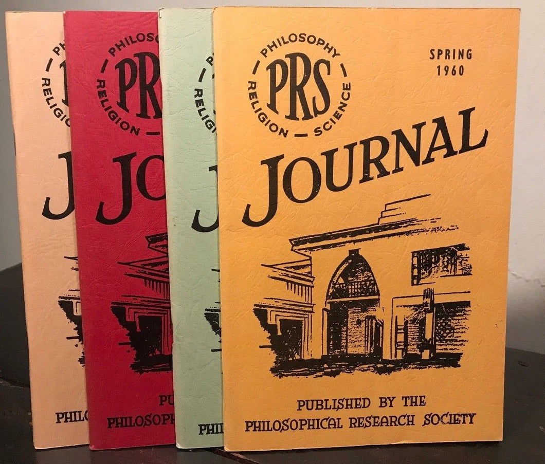 MANLY P. HALL, PHILOSOPHICAL RESEARCH SOCIETY JOURNAL - Full Year, 4 Issues 1960