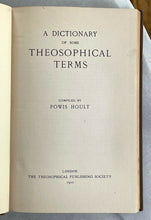 DICTIONARY OF SOME THEOSOPHICAL TERMS - 1st 1910 OCCULT RELIGIONS DEFINITIONS