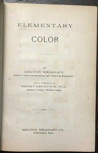 ELEMENTARY COLOR - MILTON BRADLEY, 1st 1895 COLOR THEORY PSYCHOLOGY BOARD GAMES