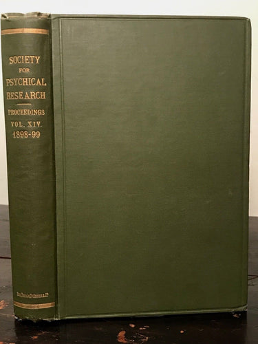 1898-1899 - SOCIETY FOR PSYCHICAL RESEARCH - OCCULT SPIRITS MAGIC GHOSTS PSYCHIC