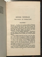 1911 - SEPHER YETZIRAH: THE BOOK OF FORMATION, Westcott - KABBALAH MAGICK OCCULT