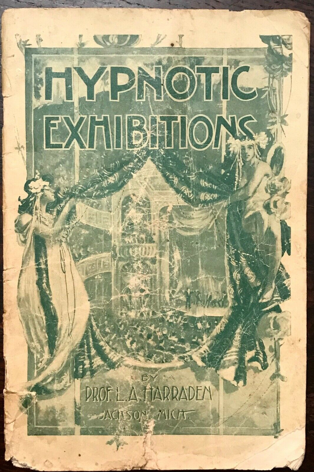 1900 Rare HYPNOTISM MESMERISM MAGIC MAGICIAN LESSONS - Prof L.A. Harraden